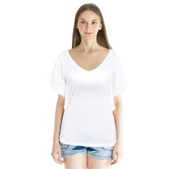 V-Neck Flutter Sleeve Top