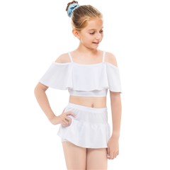 Kids  Off Shoulder Skirt Bikini