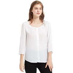 Chiffon Quarter Sleeve Blouse