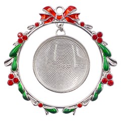 Metal X mas Wreath Ribbon Ornament