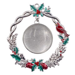 Metal X mas Wreath Holly leaf Ornament