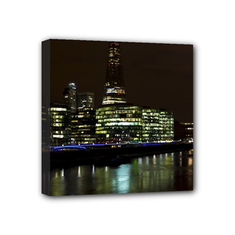 The Shard And Southbank London 4  X 4  Framed Canvas Print