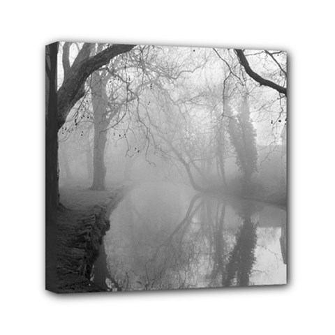 Foggy Morning, Oxford 6  X 6  Framed Canvas Print by artposters