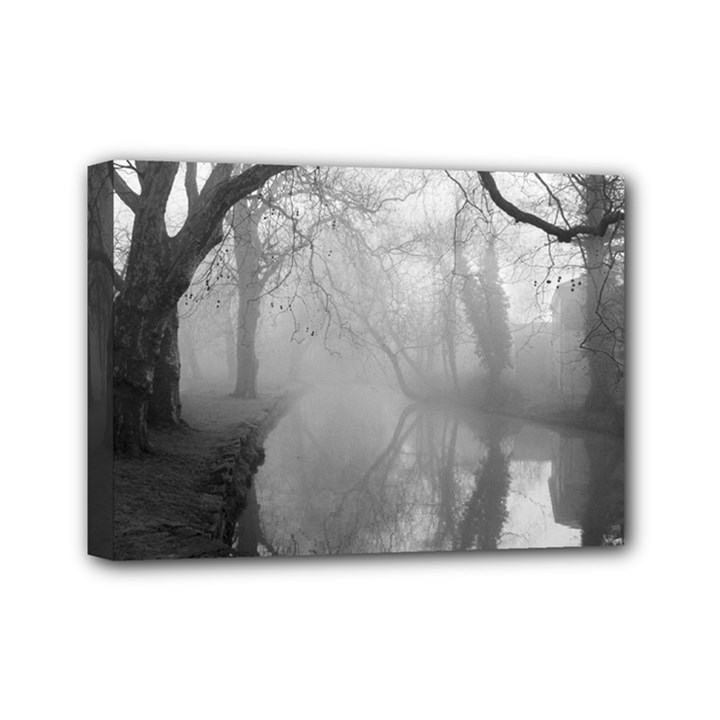 Foggy morning, Oxford 5  x 7  Framed Canvas Print