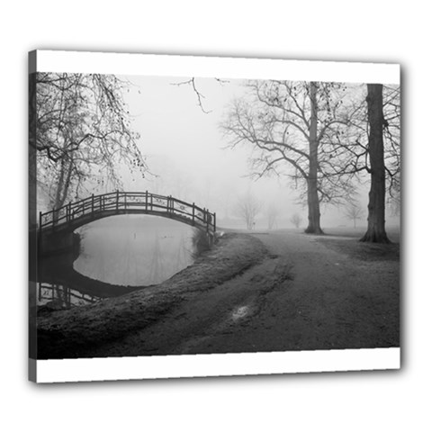 Foggy Morning, Oxford 20  X 24  Framed Canvas Print