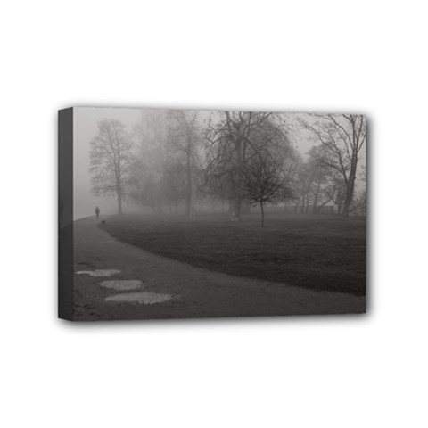 Foggy Morning, Oxford 4  X 6  Framed Canvas Print