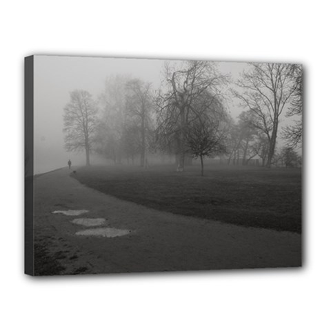 Foggy Morning, Oxford 12  X 16  Framed Canvas Print