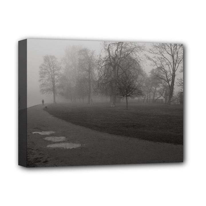 Foggy morning, Oxford Deluxe Canvas 16  x 12  (Stretched) 