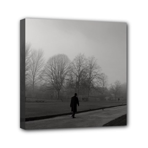 Foggy Morning, Oxford 6  X 6  Framed Canvas Print by artposters