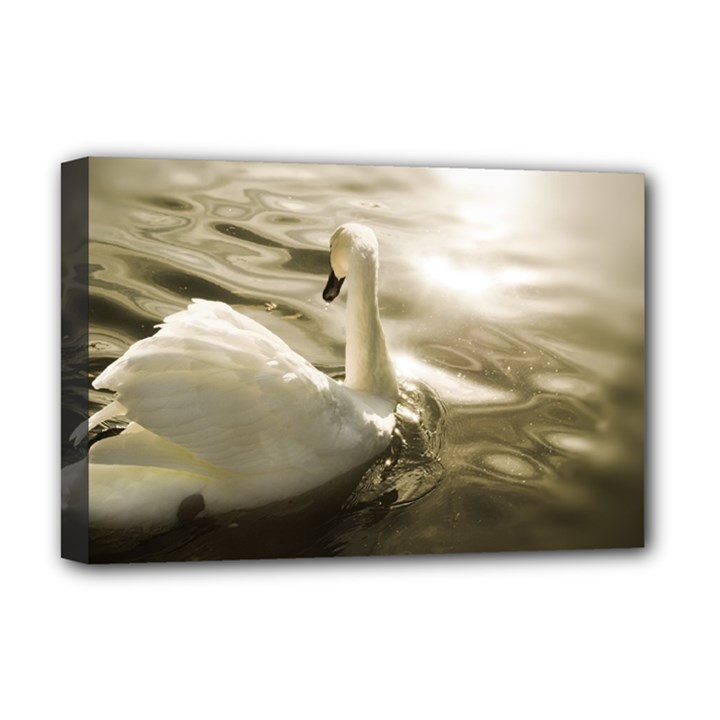 swan Deluxe Canvas 18  x 12  (Stretched)