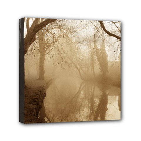 Misty Morning 6  X 6  Framed Canvas Print by artposters