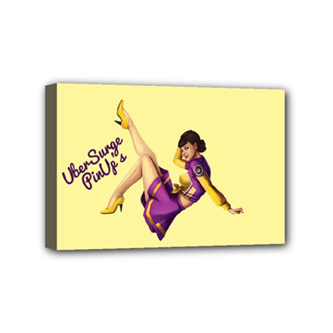 Pin Up Girl 1 Mini Canvas 6  X 4  (stretched) by UberSurgePinUps