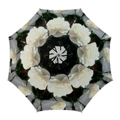 White Carnations Bridal Umbrella (golf) by rainorshine