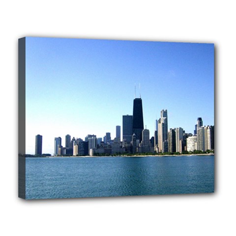 Chicago Skyline  Canvas 14  X 11  (framed) by canvasngiftshop