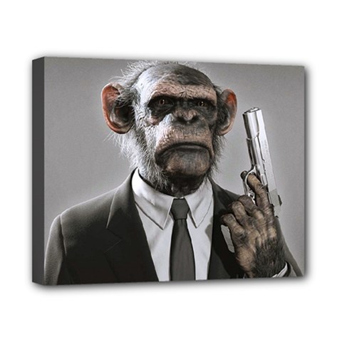 Monkey Business Canvas 10  X 8  (framed)