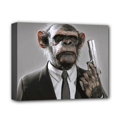 Monkey Business Deluxe Canvas 14  X 11  (framed) by cutepetshop