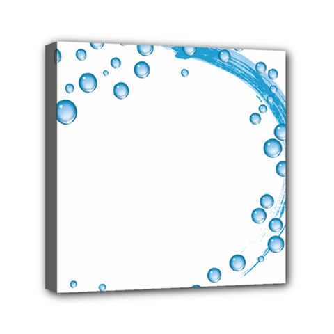 Water Swirl Mini Canvas 6  X 6  (framed)