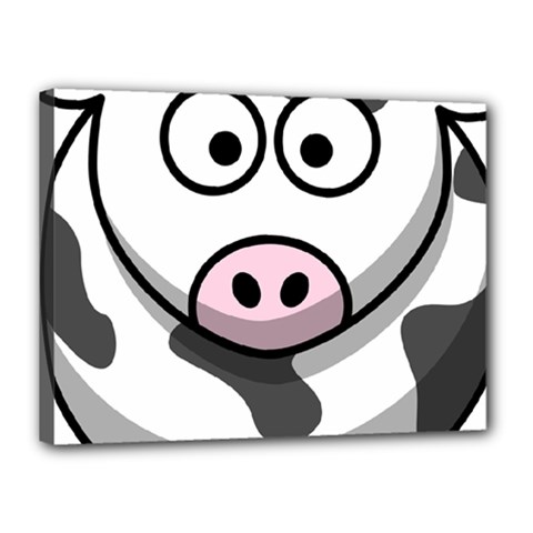 Cow Canvas 16  X 12  (framed) by cutepetshop