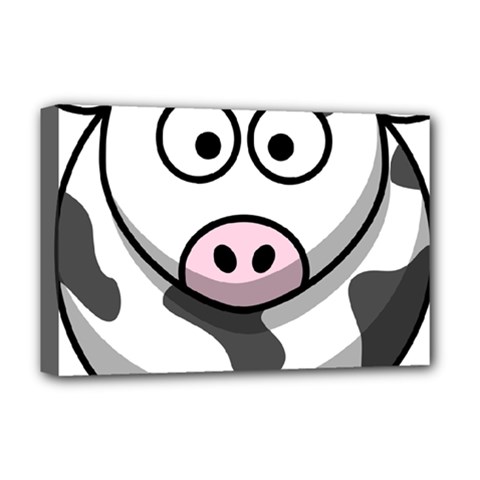 Cow Deluxe Canvas 18  X 12  (framed) by cutepetshop