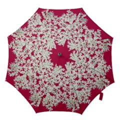 White Lace Canopy On Fuchsia Bridesmaids Umbrella  by rainorshine