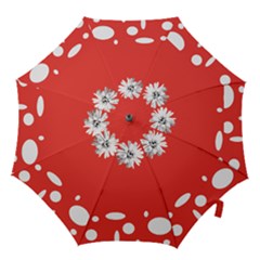 Daisy Circle Coral Bridesmaid Umbrella  by rainorshine