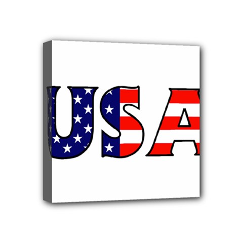 Usa Mini Canvas 4  X 4  (framed) by worldbanners