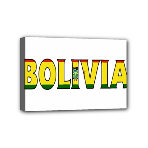 Bolivia Mini Canvas 6  X 4  (framed) by worldbanners