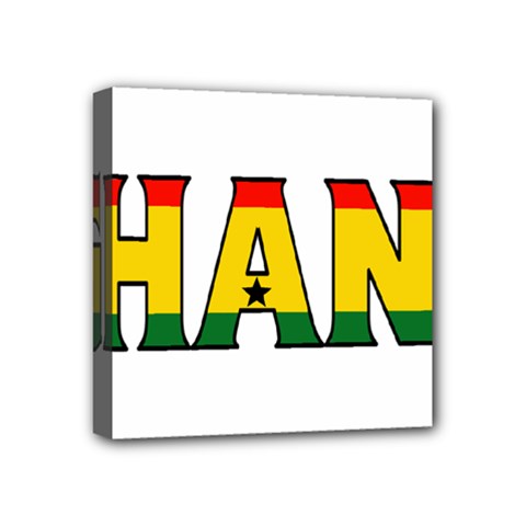 Ghana Mini Canvas 4  X 4  (framed) by worldbanners