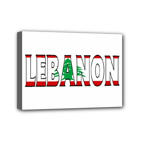 Lebanon Mini Canvas 7  X 5  (framed) by worldbanners