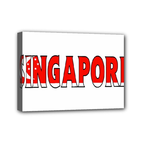 Singapore Mini Canvas 7  X 5  (framed) by worldbanners