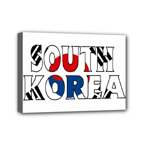 South Korea Mini Canvas 7  X 5  (framed) by worldbanners