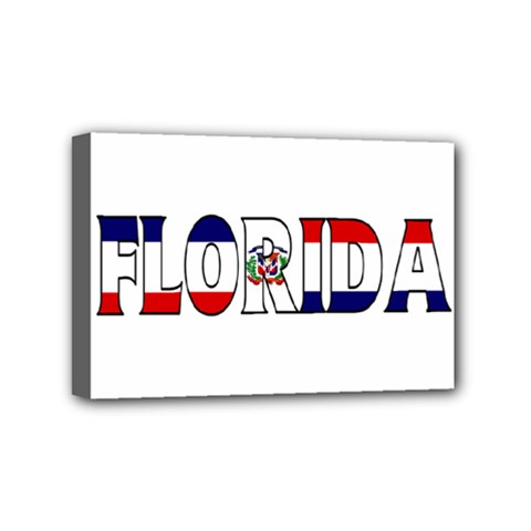 Florida Dominican Republic Mini Canvas 6  X 4  (framed) by worldbanners