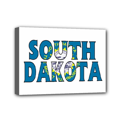 South Dakota Mini Canvas 7  X 5  (framed)