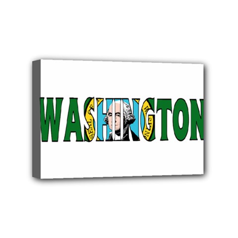 Washington Mini Canvas 6  X 4  (framed) by worldbanners