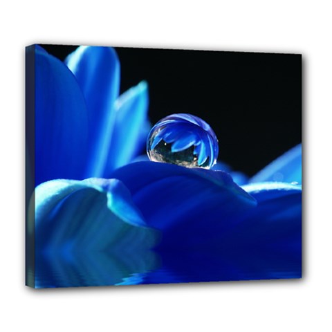 Waterdrop Deluxe Canvas 24  X 20  (framed) by Siebenhuehner