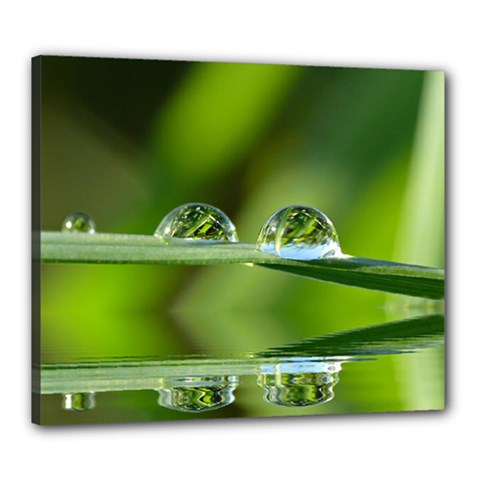 Waterdrops Canvas 24  X 20  (framed) by Siebenhuehner