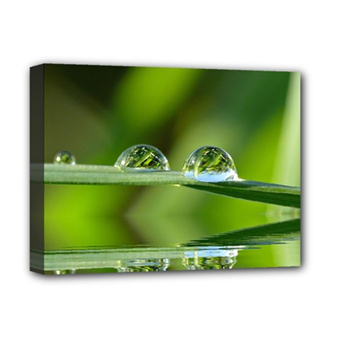 Waterdrops Deluxe Canvas 16  X 12  (framed) 