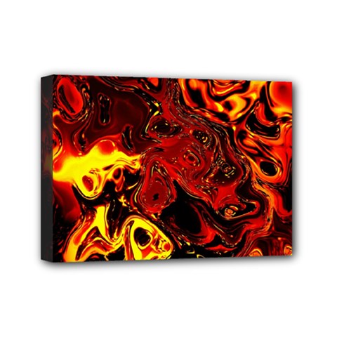 Fire Mini Canvas 7  X 5  (framed) by Siebenhuehner