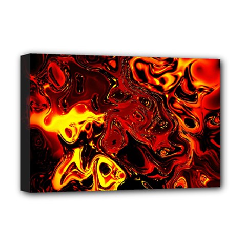 Fire Deluxe Canvas 18  X 12  (framed) by Siebenhuehner