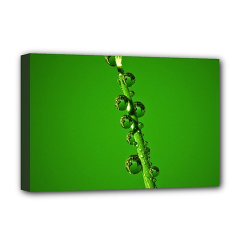 Waterdrops Deluxe Canvas 18  X 12  (framed) by Siebenhuehner