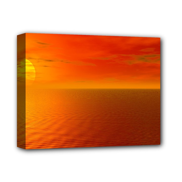 Sunset Deluxe Canvas 14  x 11  (Framed)