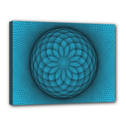 Spirograph Canvas 16  X 12  (framed) by Siebenhuehner