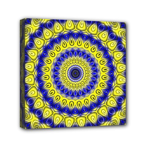 Mandala Mini Canvas 6  X 6  (framed) by Siebenhuehner