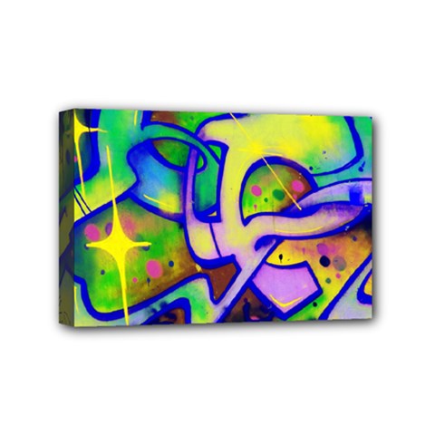 Graffity Mini Canvas 6  X 4  (framed) by Siebenhuehner