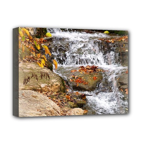 Waterfall Deluxe Canvas 16  X 12  (framed) 