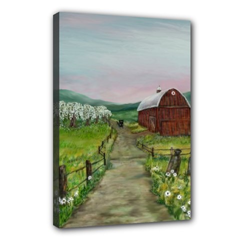  amish Apple Blossoms  By Ave Hurley Of Artrevu   Canvas 18  X 12  (stretched) by ArtRave2