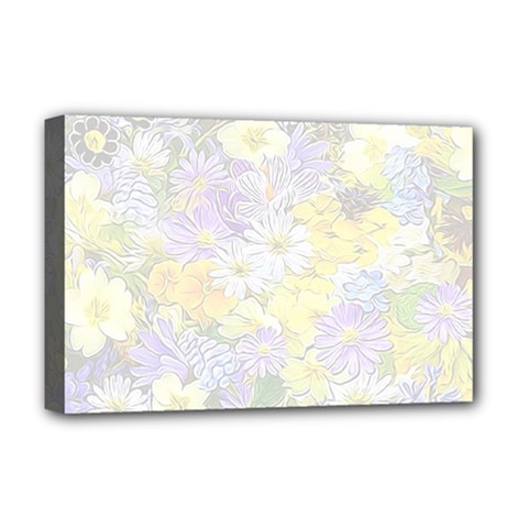 Spring Flowers Soft Deluxe Canvas 18  x 12  (Framed)