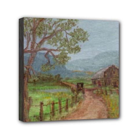  amish Buggy Going Home  By Ave Hurley Of Artrevu   Mini Canvas 6  X 6  (stretched) by ArtRave2