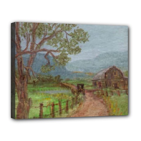  amish Buggy Going Home  By Ave Hurley Of Artrevu   Canvas 14  X 11  (stretched) by ArtRave2