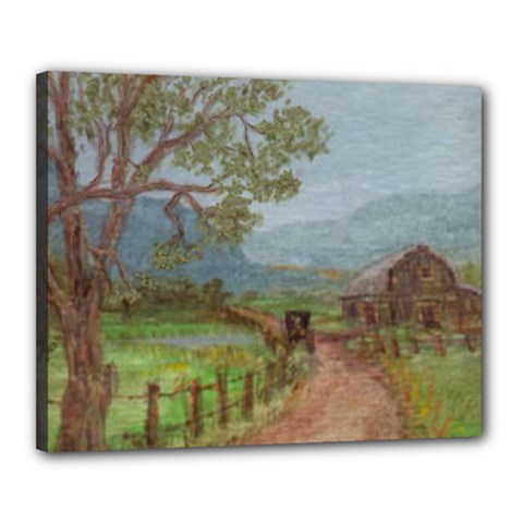  amish Buggy Going Home  By Ave Hurley Of Artrevu   Canvas 20  X 16  (stretched) by ArtRave2